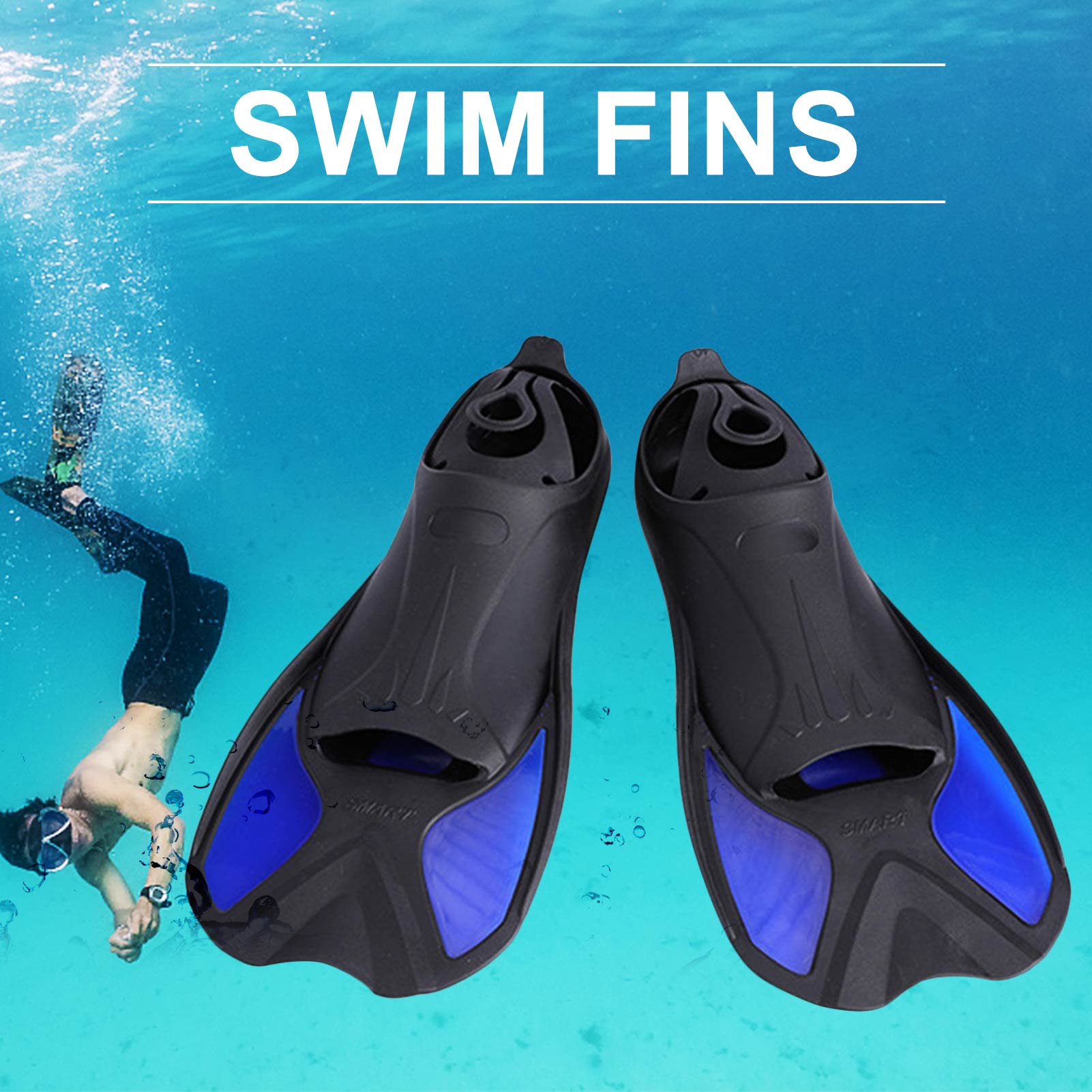 Smart Veilig Zwemmen Vinnen Snorkelen Vinnen Scuba Lichtgewicht Duiken Flippers Professionele Zwemmen Duiken Apparatuur Voor Volwassenen Kids