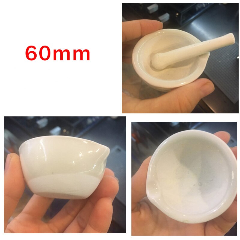 60/80/100/130/160mm Ceramic Grinder Bowls Mortar and Pestle Set Kitchen Food Garlic Pepper Spices Grinding Bowl Herb Mincers
