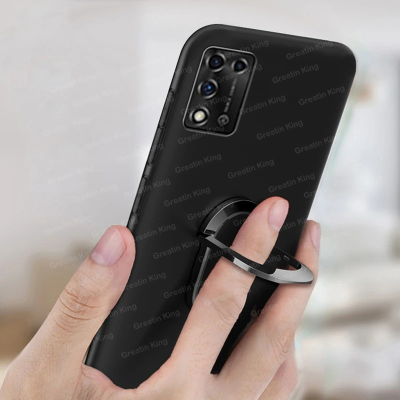 Handyhülle für realme 12, 4g, 12+ 5g, rmx , 3867 : magnetische metall-fingerringhalterung, weiche tpu-hülle