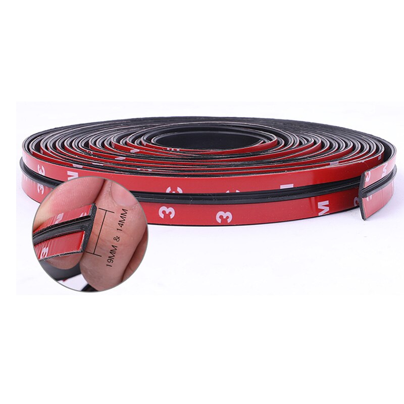 4M Car Roof Protector Seal Noise Insulation Auto Weatherstrip Front Rear Windshield Edge Sealing Strip Sticker Car Accessory: 19MM