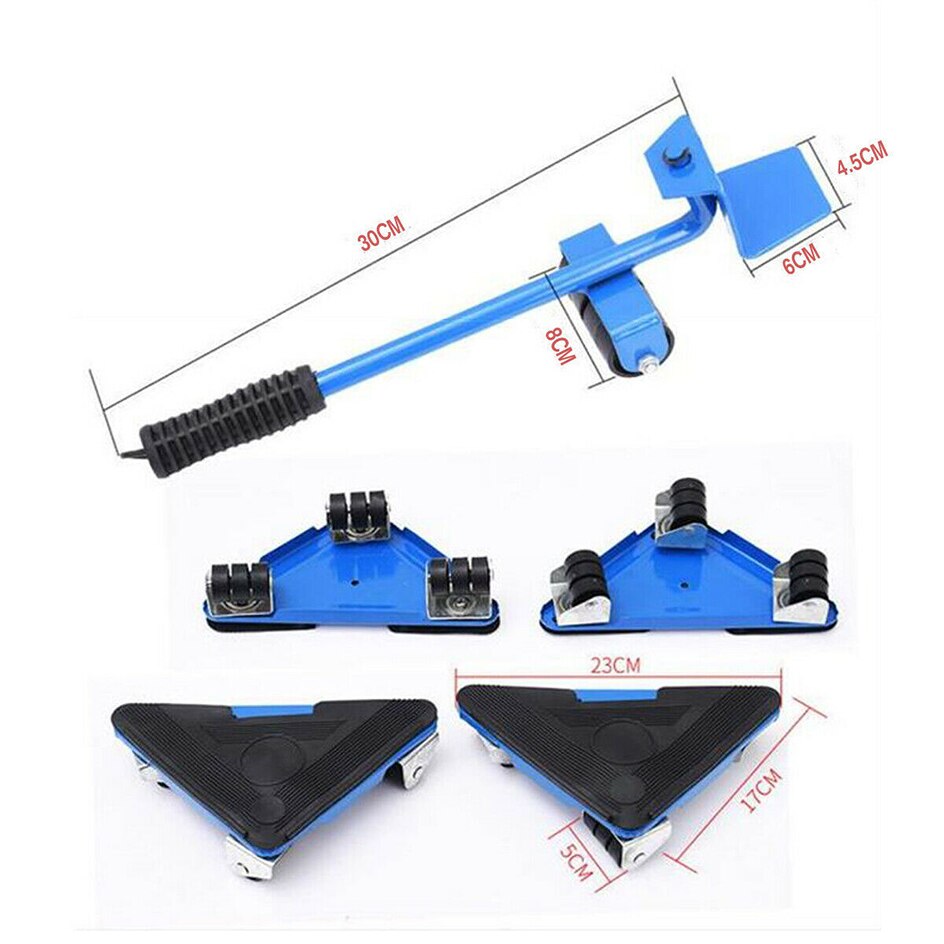 Max Load-Bearing 1000Kg Furniture Transport Lifter Shifter Metal Heavy Duty Stuffs Moving Tool for Household Mover