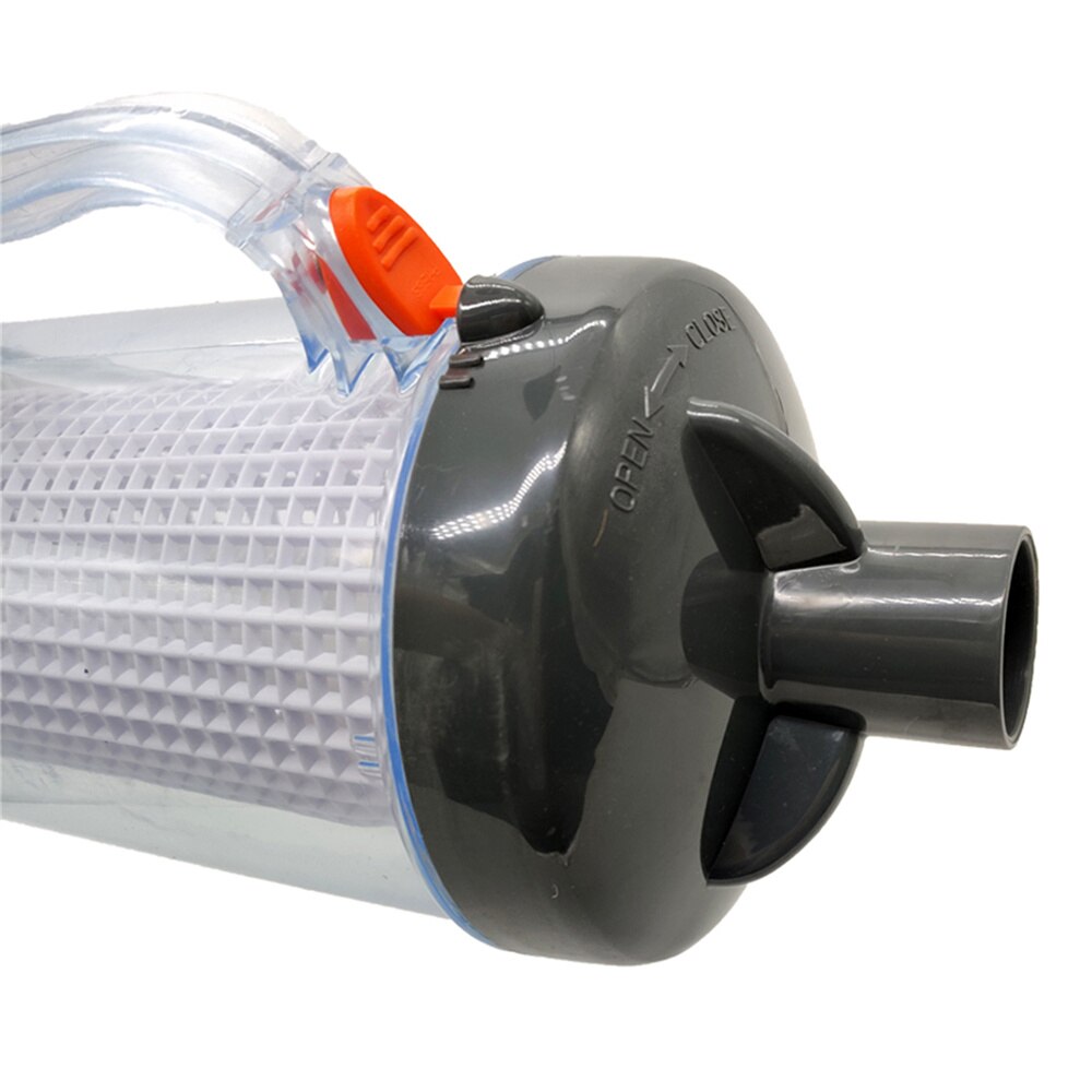 Colector de hojas al vacío de gran capacidad para piscina, recipiente de succión de hojas con cesta de filtro, Herramientas de limpieza de manguera de 24cm