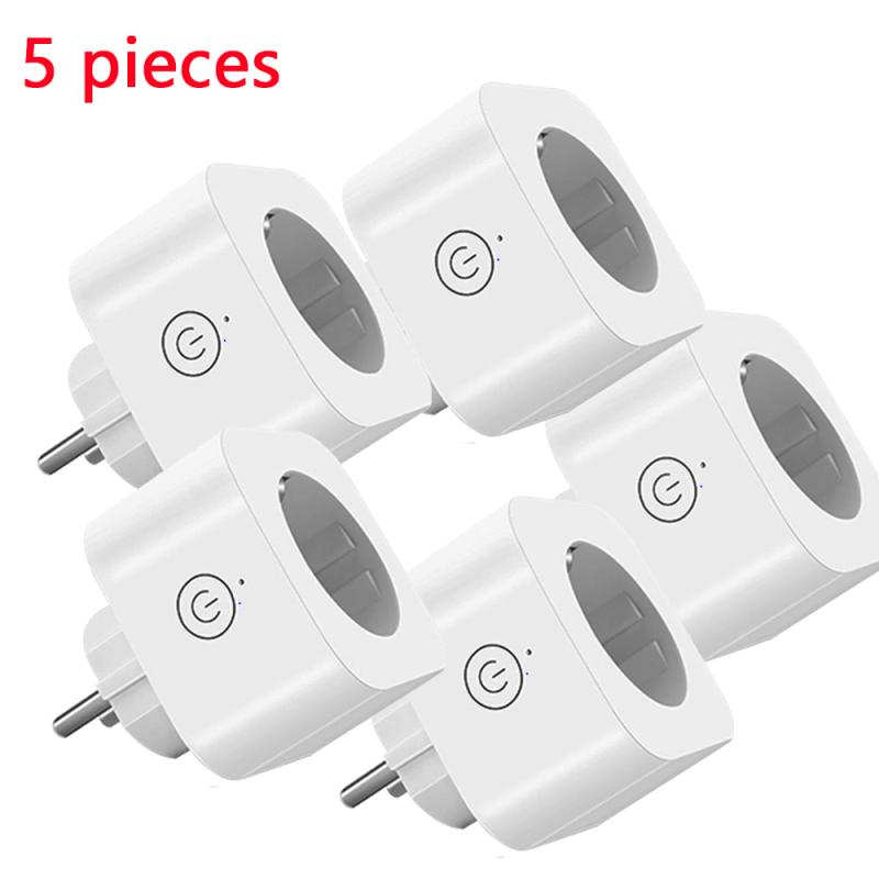 Tuya Smart Life Wireless Electric Socket Wall Outlet WiFi RF 433Mhz EU 220V Plug Switch Light For APP Google Home Alexa: 5Pieces