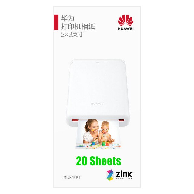 Original Zink 2*3 zoll 2*3 zoll Für Huawei Drucker Foto Papier für HUAWEI Mini Tragbare Tasche foto AR Drucker CV80: 20Blätter