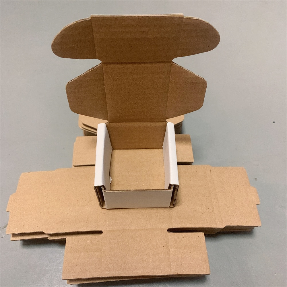 15pcs/lot White Paper Cardboard Box For Small Business Thicken Box Packaging Extra Hard 3 layer Corrugated Carton