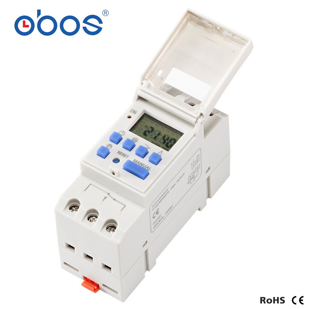 BS26W LCD Microcomputer Programmable Digital Astro Time Switch Relay Timer Latitude Longitude Rail Street Lamp Controller