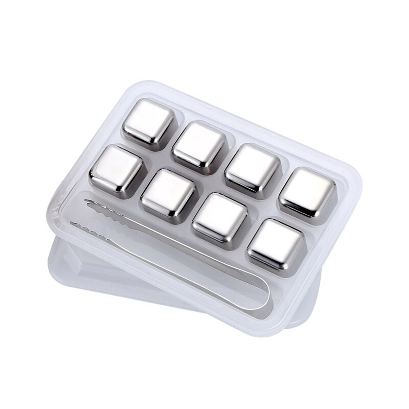 Stainless Steel Ice Cubes Reusable Whiskey Frozen Object Keep Drinks Cold A Long Time Special Square Cube Sets For Bars