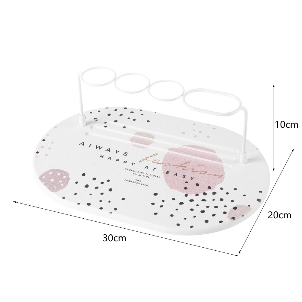 Diatom-soporte para cepillo de dientes eléctrico, estantería impermeable de diatomita para baño, almohadilla absorbente: D