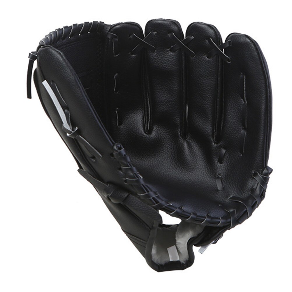 1Pc Pu Baseball Handschoen Lichtgewicht Softbal Handschoen Pitcher Infielder Handschoen Geen Bal: Black