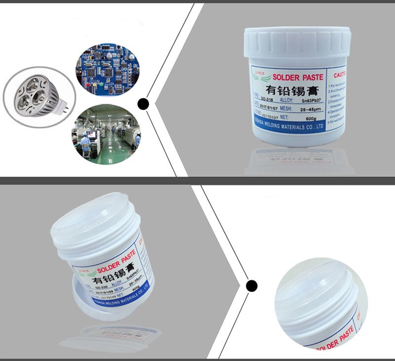 Low temperature No-clean SMT Lead-bearing LED SMT Solder Paste BGA Solder Flux Sn63Pb37 500g