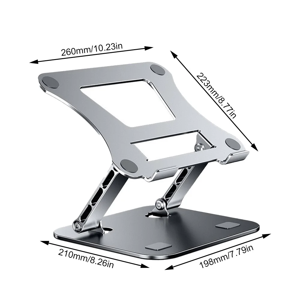Universele laptopstandaard 17-inch opvouwbare mobiele telefoonstandaard Ondersteuning mobiele telefoon bureaubeugel Luie houder Lifting Cooling Stand: Zilver