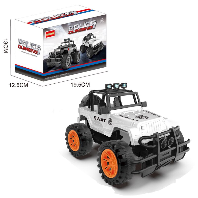 Four-way Remote Control Wrangler 1:20 With Light Remote Control Off-road Vehicle 2.4GHz Climbing Vehicle Toy Car: white