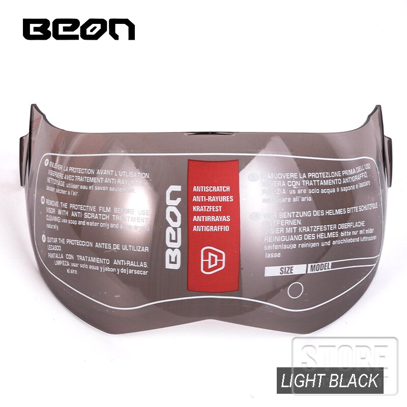 Beon motorhelmen vizier zwart transparant zilver bril glosses vizieren voor beon b -702 4 seizoenen helmen