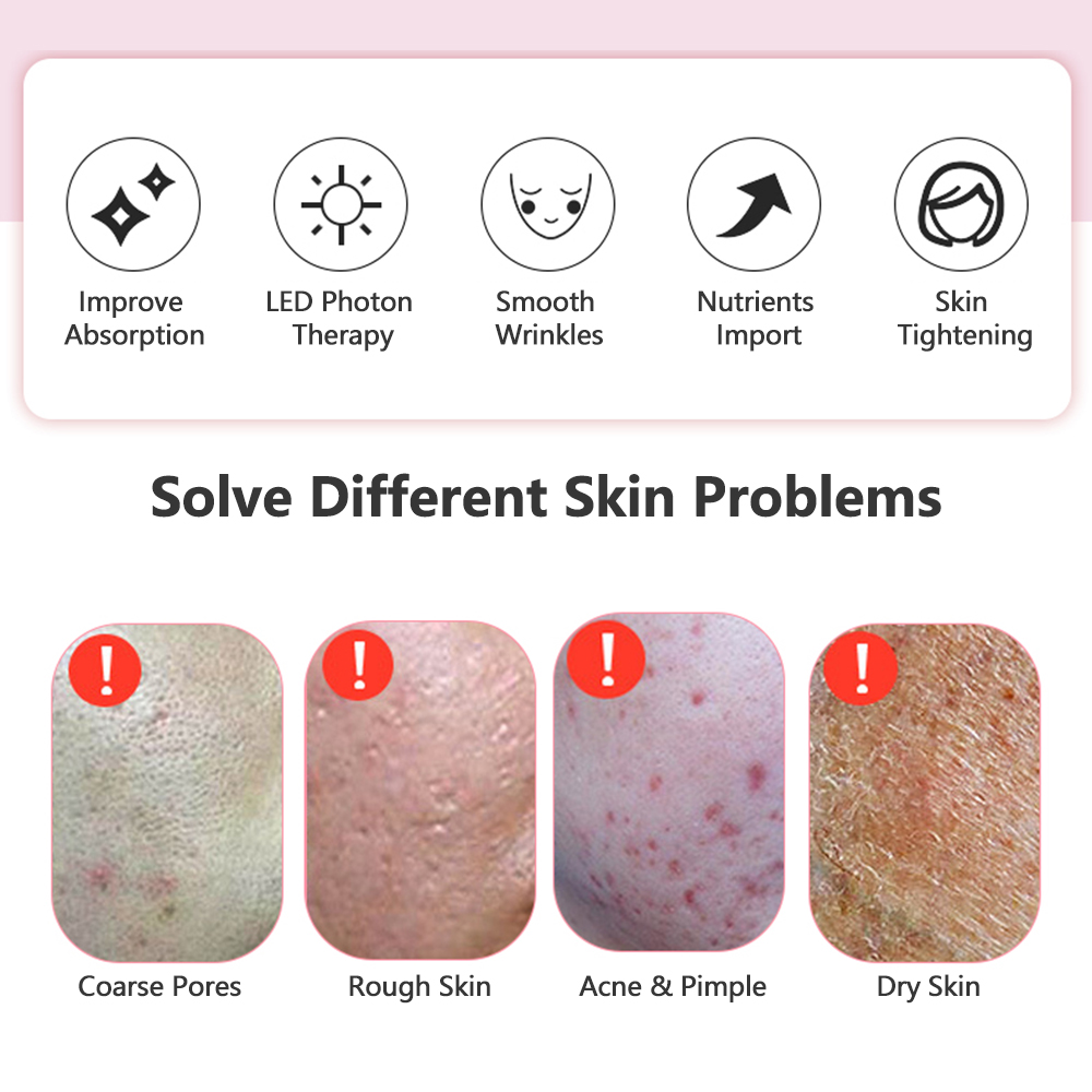 Skin Tightening Massager Mini Microcurrent Face Lift Machine Anti-wrinkle Vibration Skin Phototherapy Red Light Beauty Device