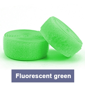 Haisen,Solid Color Soft Nylon Hook and Loop Adhesive Fastener Tape,Magic Tape, Sewing Accessories For Clothe/ Bag/ Shoe/AB Stick: Fluorescent Green-N