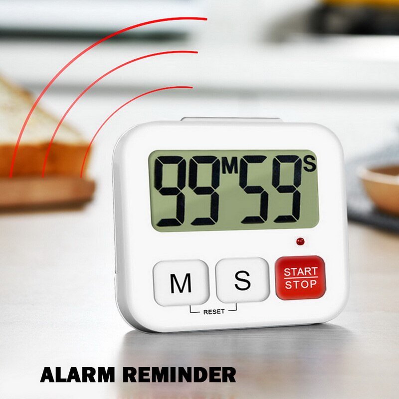 Timer Digital LCD Countdown Stopwatch Cooking Timer With Magnetic Backing Stand 99 Minute Sports Study Alarm Clock Time#1