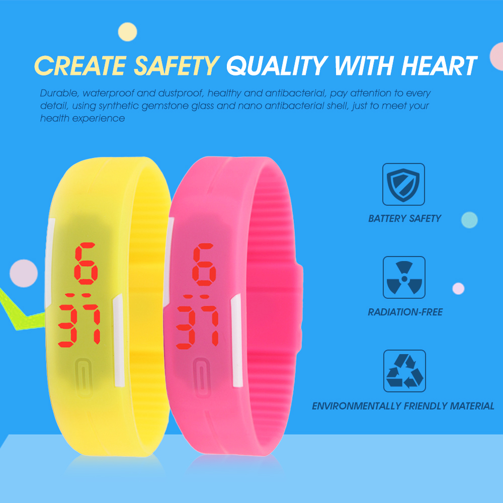 Hommes femmes montres Silicone rouge LED sport Bracelet tactile numérique montre-Bracelet électronique montres horloge directe