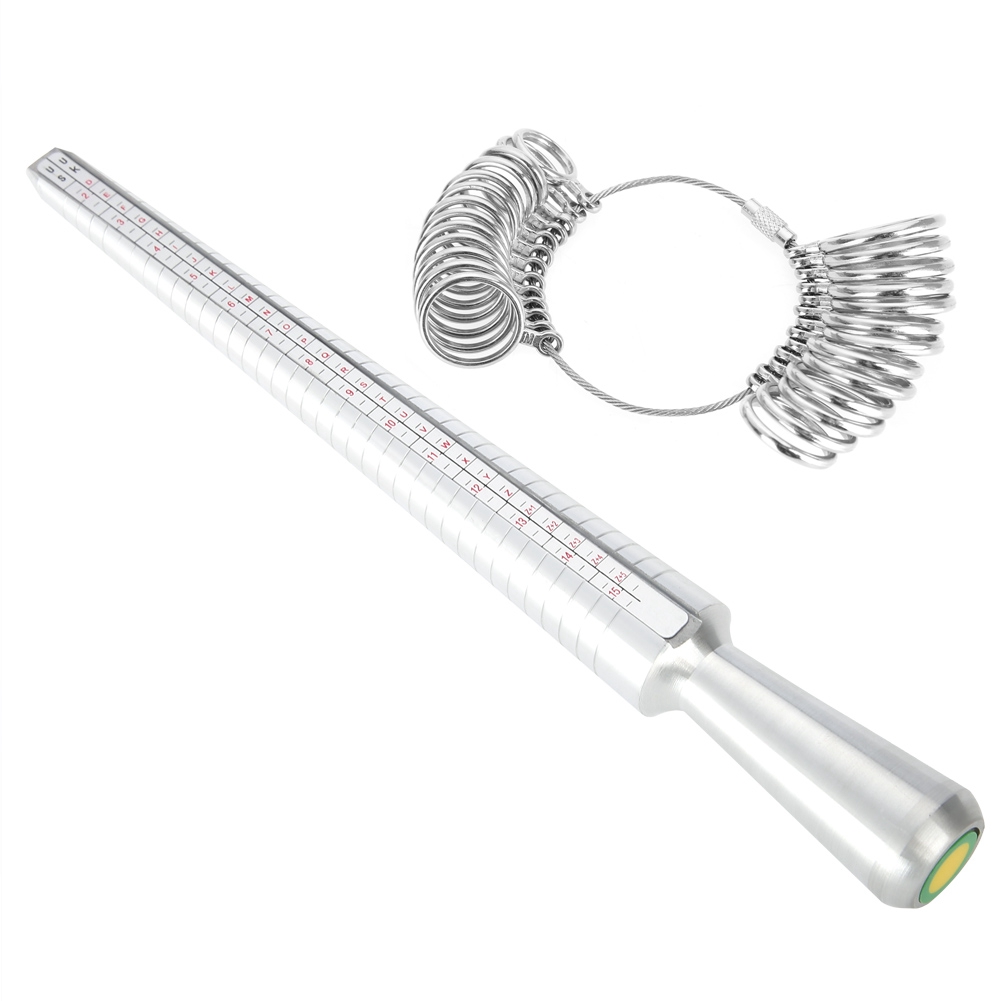 Standard Finger UK Ring Sizer Gauge / Ring Mandrel Sizing Measuring Stick Jewelry Size Metal Silver Measure Tool Equipments