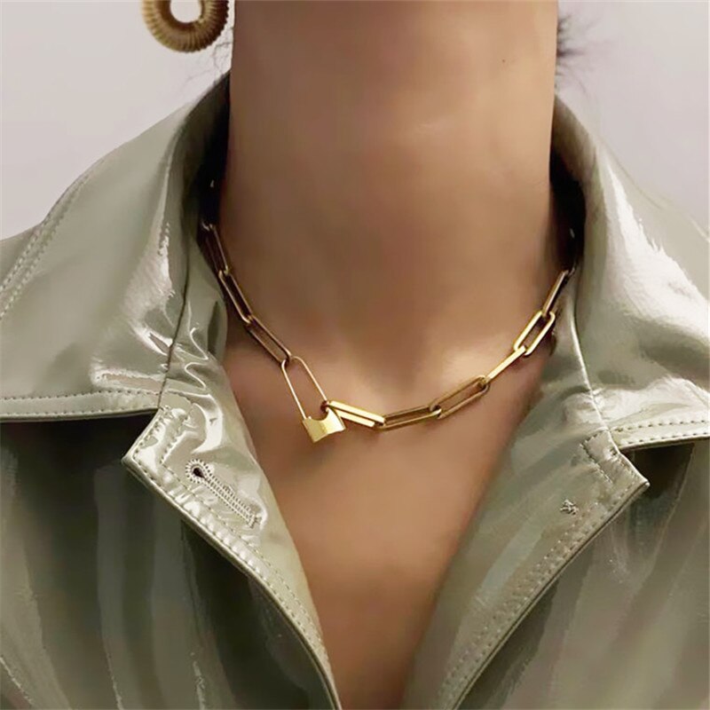 Kshmir Goldene 2 arten von farbe einzigartige metall geometrie ketten. Frauen lange halskette. Ohrringe. Halskette