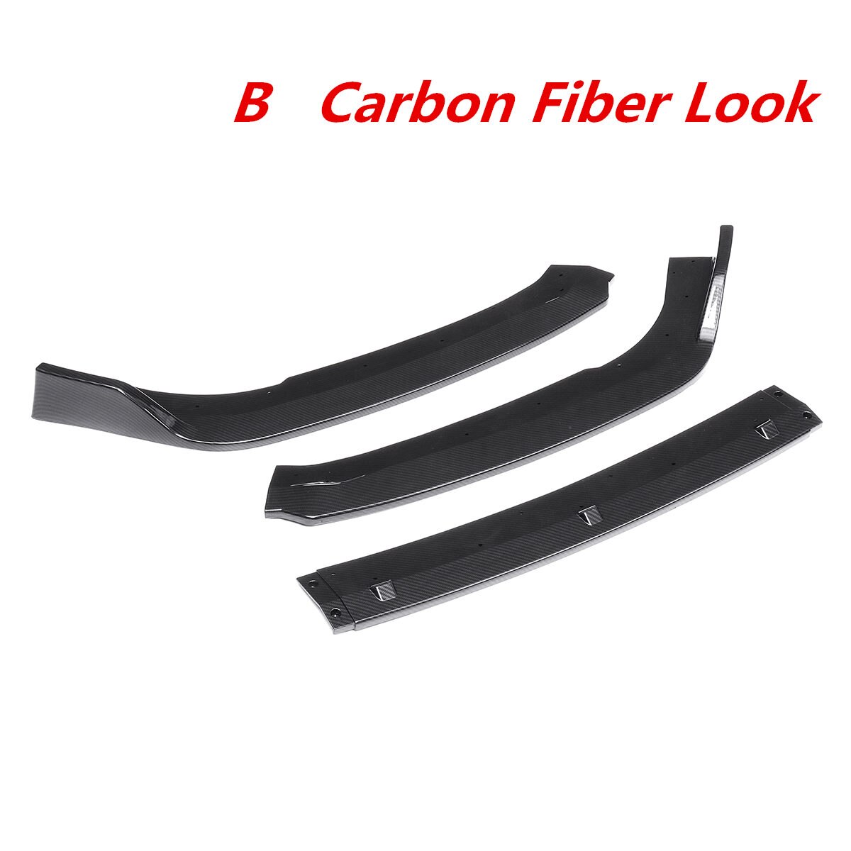3 Pcs Car Front Bumper Splitter Lip Spoiler Deflector Lips Diffuser Body Kits For Honda For Accord 4Dr Model: B