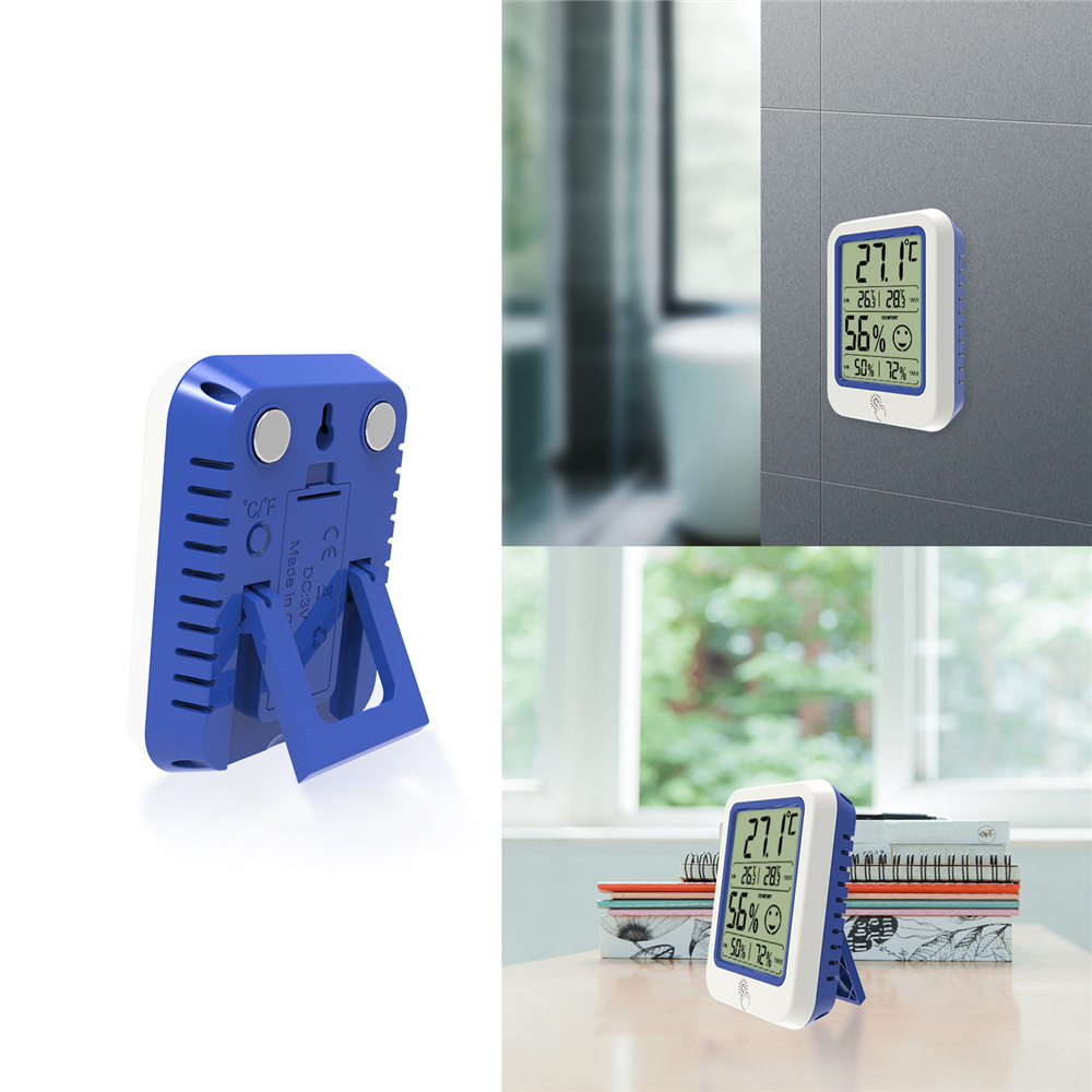 Indoor Temperature Humidity Meter Thermometer Hygrometer with LCD Desktop Dual Unit Unit Humidity Measuring Tool With Backlight