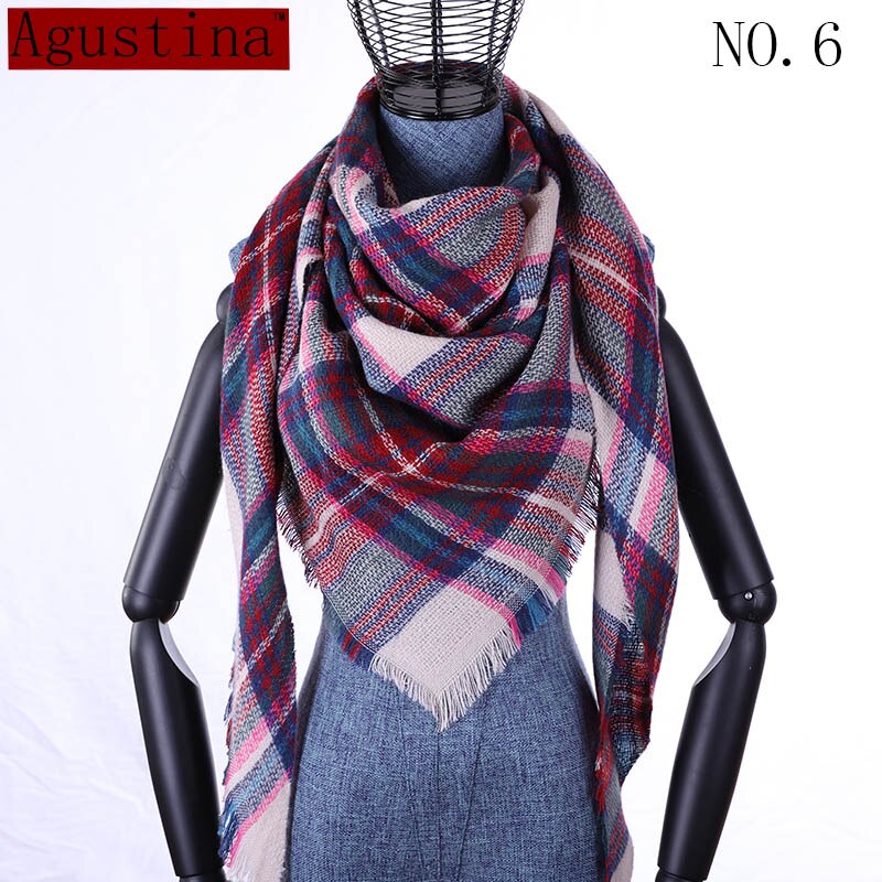Vrouwen Plaid Sjaal Winter Kasjmier Tartans Sjaal Poncho Driehoek Sjaals Luxe Capes Pashmina Dames Sjaals Womens Shaws