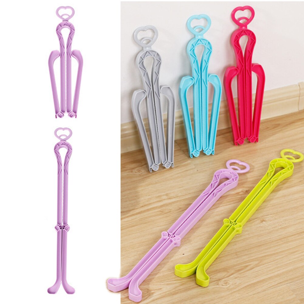 5 Pcs Holder Boot Support Plastics Organizer Storage Heart Hanger Stretcher Rack Stand Women Knee High Folding Shoes Clip