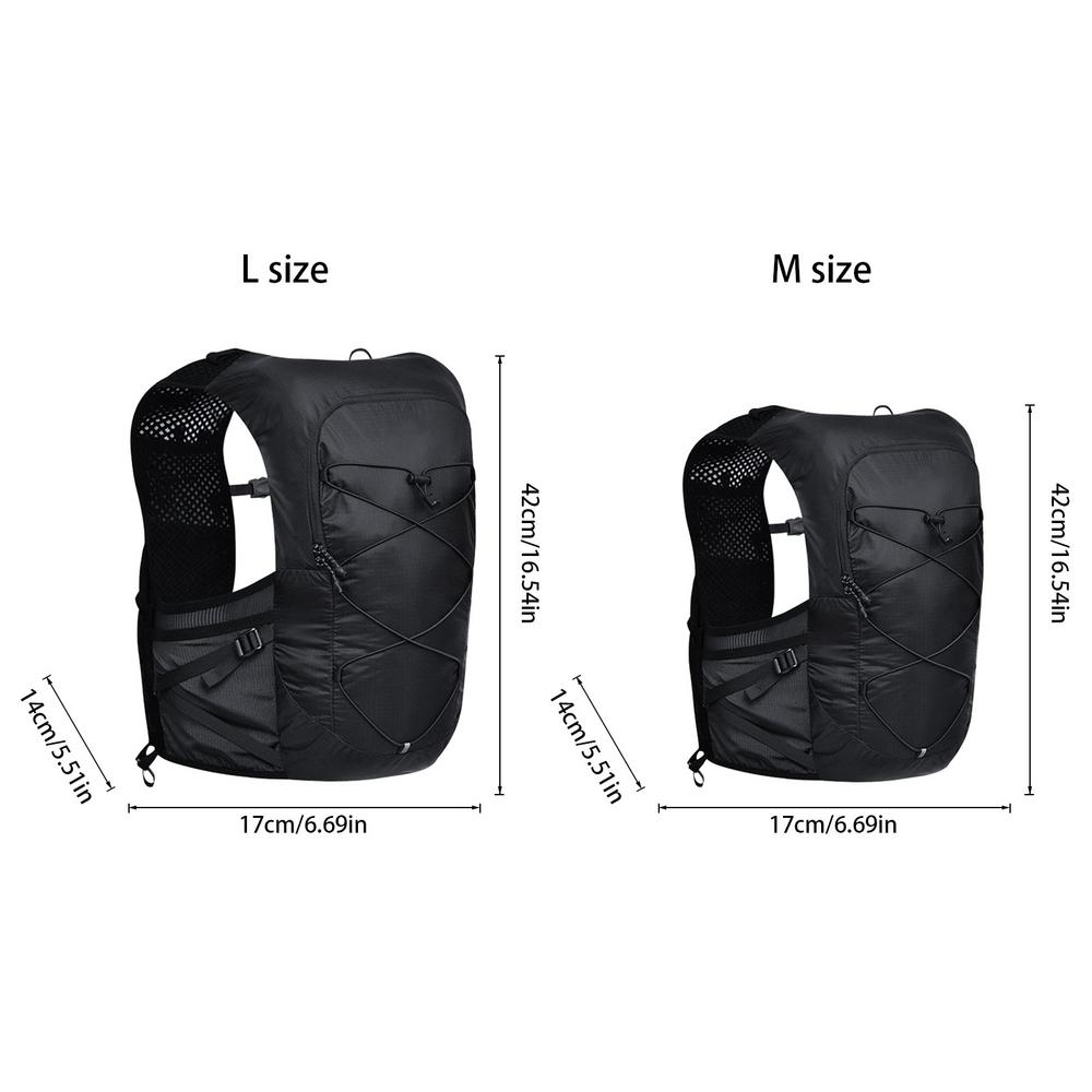 Sport lauf Trink weste draussen wandern Trink Rucksack Weste leichter Lauf Rucksack isolierter Rucksack Wassers ack: M / schwarze farbe
