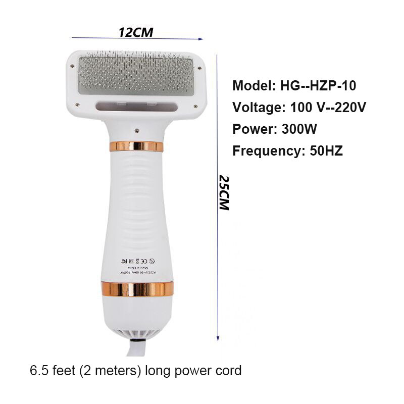 Brosse sèche-cheveux pour animaux de compagnie, peigne pour chien, chiot, chat, toilettage, Air , soins, nettoyage