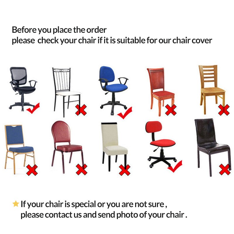 Funda Floral para silla oficina 2 piezas funda de asiento de ordenador LICRA elástica extraíble y lavable fundas para sillón elásticas