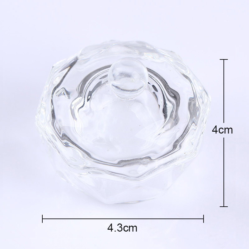 1 pc krystal glas kop værktøj til negle pulver væske beholder hjerte oktangel mini skål dappen parabol nail art værktøjer