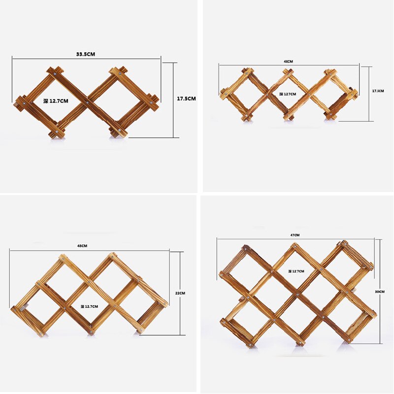 Praktische Houten Rode Wijn Rack 3/5/6/10 Fles Houder Bar Display Plank Opvouwbare Houten Wijnrek thuis Opslag Decoratie