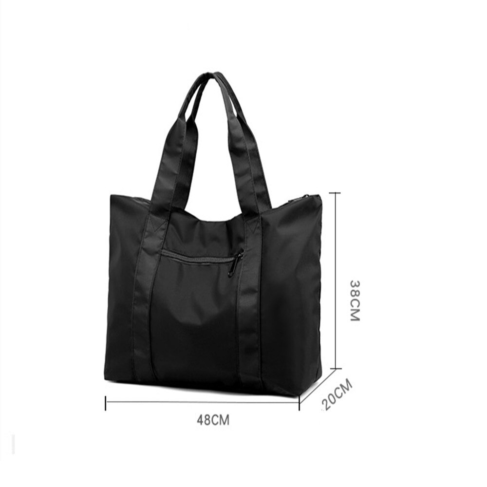 Avslappnad tote kvinna nylon axelväska stor kapacitet vattentät dragkedja solida väskor och handväskor bolsa feminina sac modis