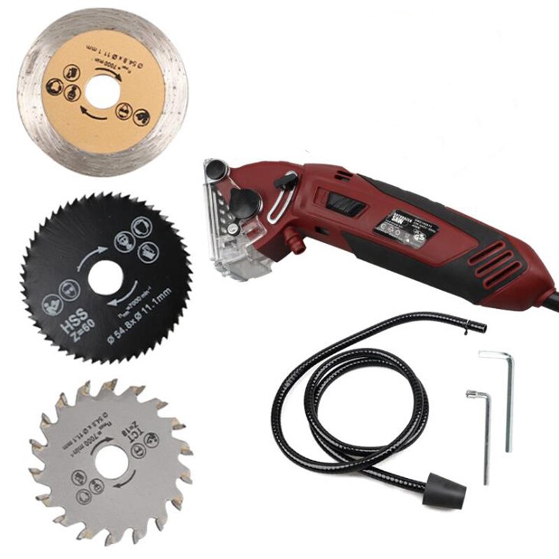 Minisierra Circular eléctrica multifuncional, herramienta de corte, hojas de sierra Circular para madera, 110/220V