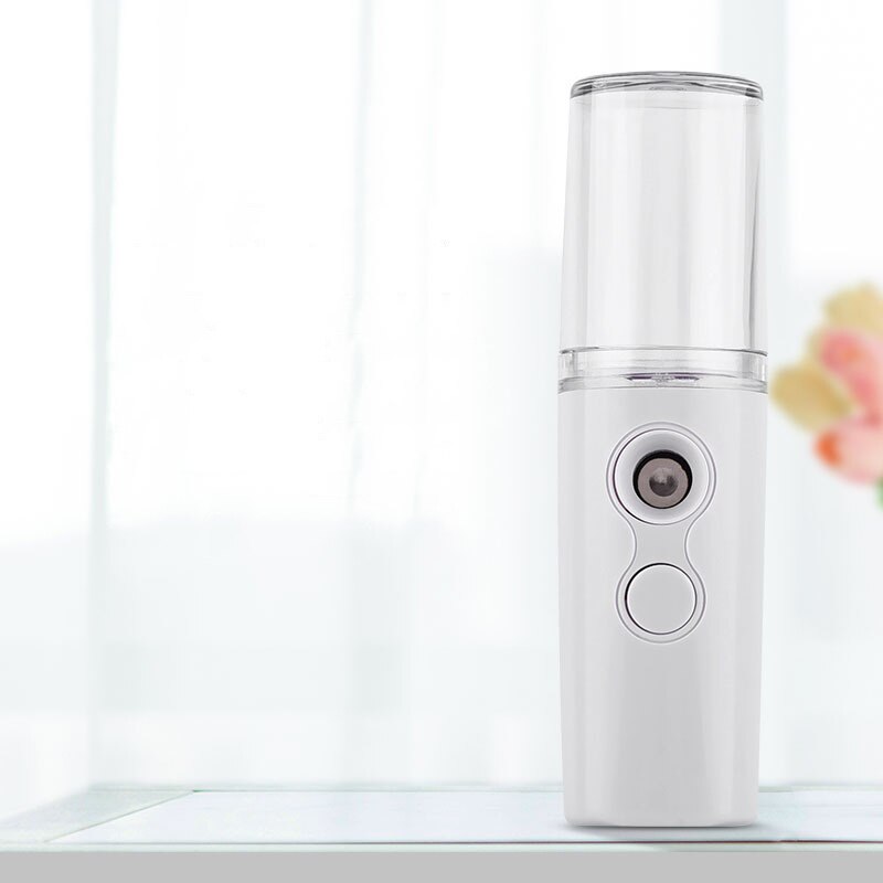 USB Nano Mist Sprayer Mini Facial Vaporizer Facial Steamer Portable Moisturizing Humidifier Aromatherapy Facial Spray Machines: white