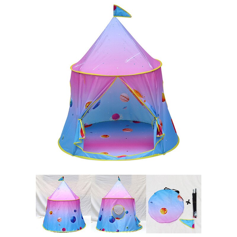 Wonder Ruimte Baby Play Tent Ruimte Raket Kasteel Pop Up Kids Playhouse Outdoor Activiteit Spel Speelgoed Voor Jongens En Meisjes