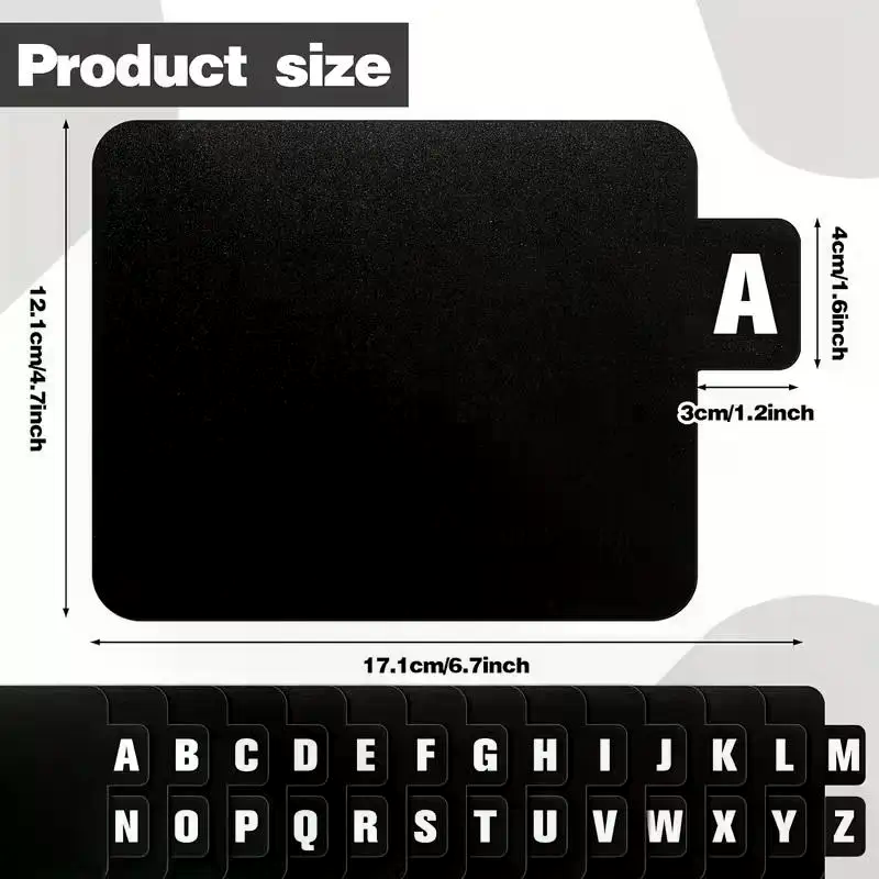 26pcs CD/DVD/Vinyl Record Organizer Dividers A-Z Alphabet File Storage Separator For Music Albums, Office, Home, Space-Saving