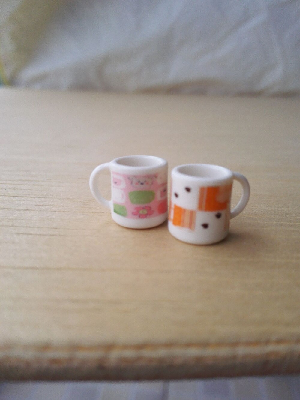 1:12 poppenhuis miniatuur speelgoed wit plastic cup