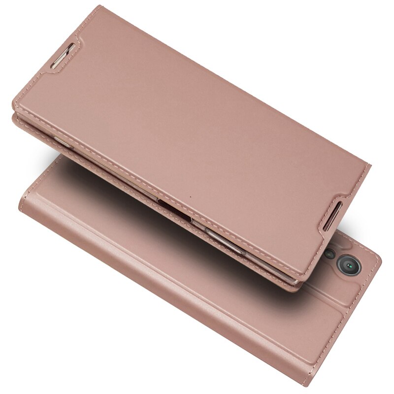 TIKONO For Sony Xperia XA1 Plus Case XA1Plus 5.5 Luxury Leather Flip Book Cover Phone Bags Cases for Sony Xperia XA1 2 Xper XA1+: Rose Gold
