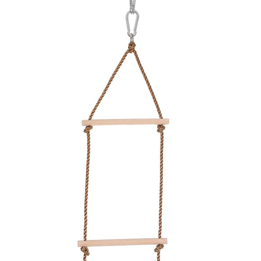 freundlicher Fitness Spielzeug Holz Seil Leiter Multi Sprossen Klettern Spiel Spielzeug draussen Ausbildung Aktivität Sicher Sport Seil Schaukel schwenken Dreh