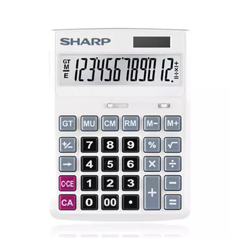 SHARP Genuine CH-G12 Calculator Large Screen Solar Financial Accounting Business Office Computer
