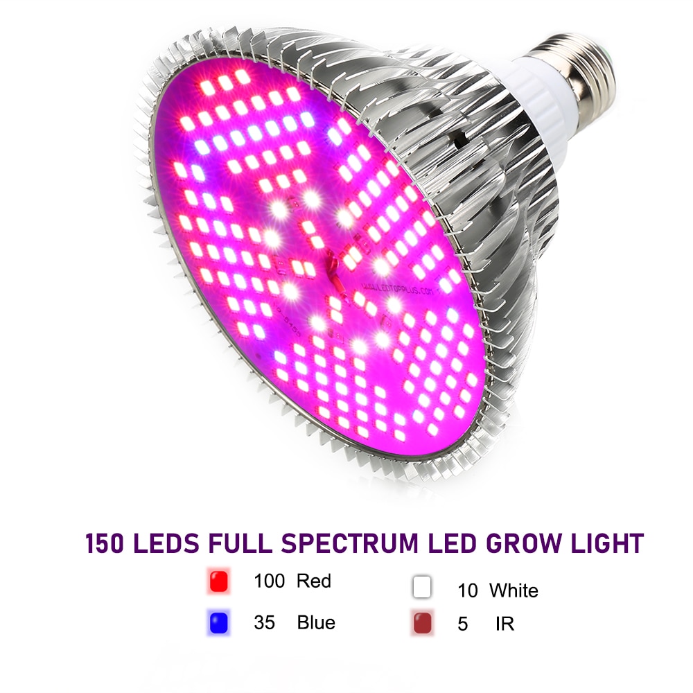 Full Spectrum 50W/100W/120W/150W AC85~265V UV+IR E27 LED Grow Light For Flowering Plant and Hydroponics System LED Aquarium Lamp