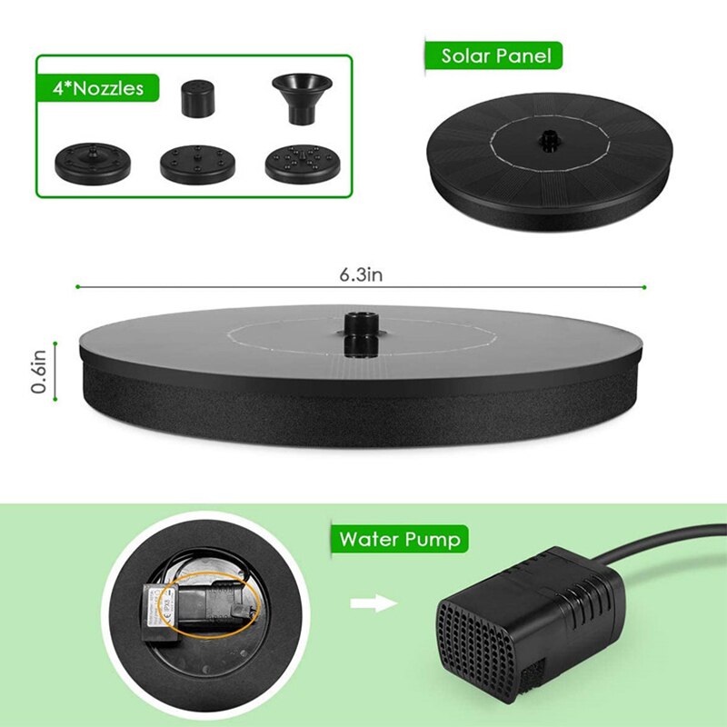 Solar Fountain Watering kit Power Solar Water Pump Garden Waterfall Floating Solar Panel Water Fountain For Outdoor Decoration