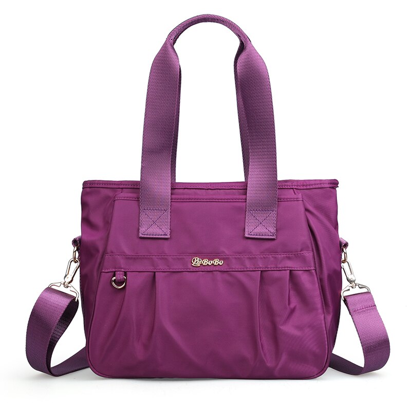 Women Nylon Shoulder Bags purses and handbags luxury Designers Luxury Female Top-handle Bags Brand Handbags: Purple