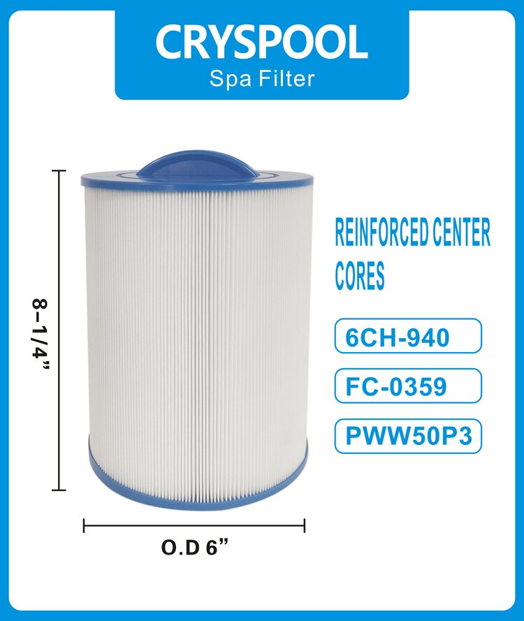 2Pack Spa Filter für Unicel 6CH-940, pleatco PWW50P3 ,Filbur FC-0359, Whirlpool Filter,45 SQ.ft