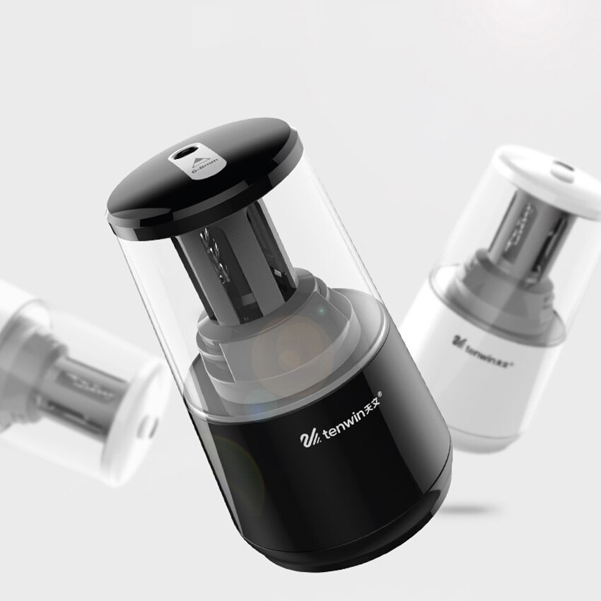 Elektrische Puntenslijper zware Schroefbladgedeelte Snelle Scherpen, auto Stop voor Kleur Potloden (6-8mm) Power Kabel, Batterij Bedienen