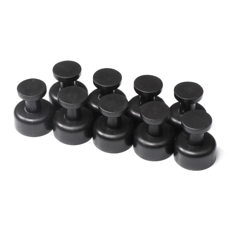 9 uds. De imanes de neodimio fuertes, chinchetas coloridas para nevera, pizarra para puerta, tablones de anuncios, archivos de fotos de oficina: black