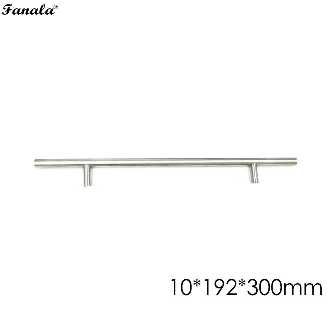 Stainless Steel Brushed Hollow T-handle Cabinet Door Handles Screws Drawer Rod Shape Pull Hardware Silver: 5