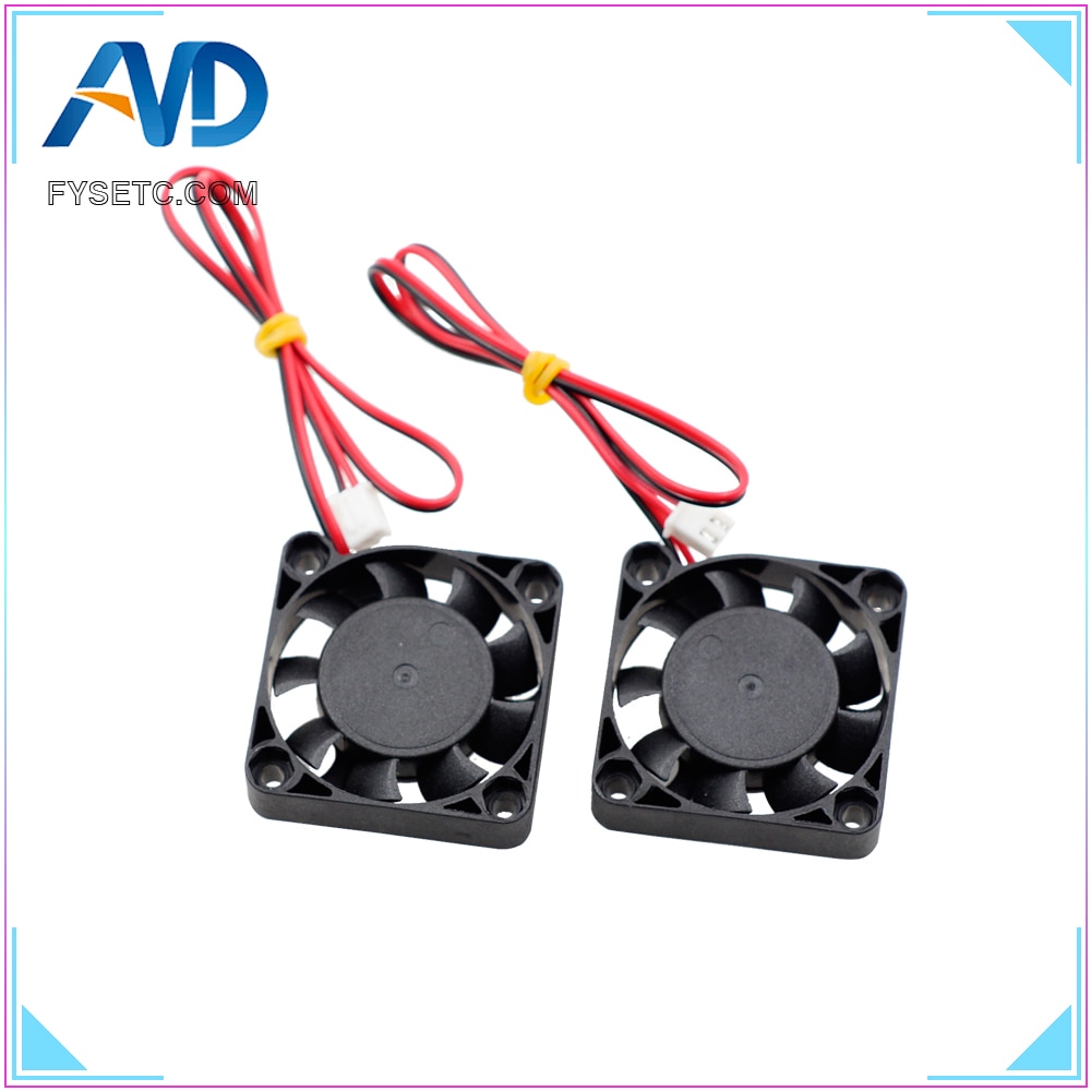 1 pc 4010 ventilador de refrigeração 12 v 2 pinos com fio dupont sem escova 40*40*10 ventiladores frescos radiato para as peças das impressoras anet a8 a6 3d