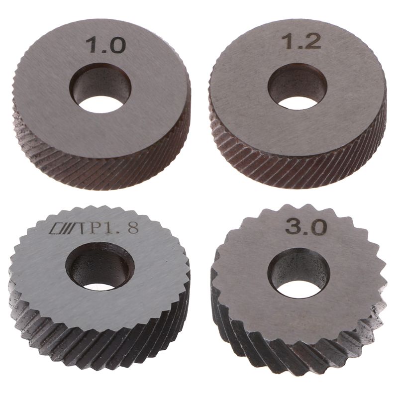 2pcs Diagonal Linear Knurl Wheels Knurling Knurler Tool 1.0/1.2/1.8/3.0mm Pitch